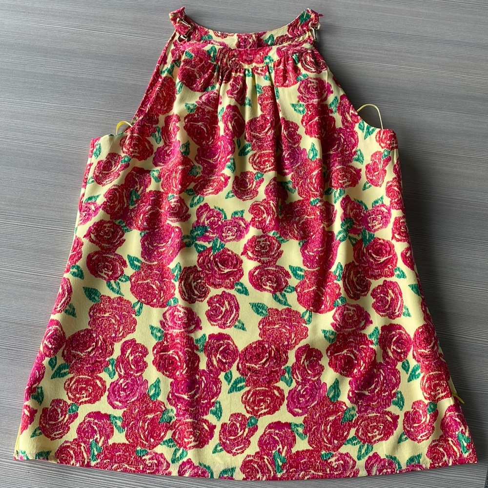 Vineyard vines Kentucky derby yellow tank with roses